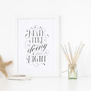 Printable Bible Verse Quote, &#39;Never Tire of doing what is right&#39; 2 Thessalonians 3:13 hand drawn calligraphy Home Decor Wall Art Christian