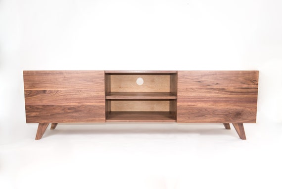 Del Mar Media Cabinet With Swinging Doors Mid Century Etsy