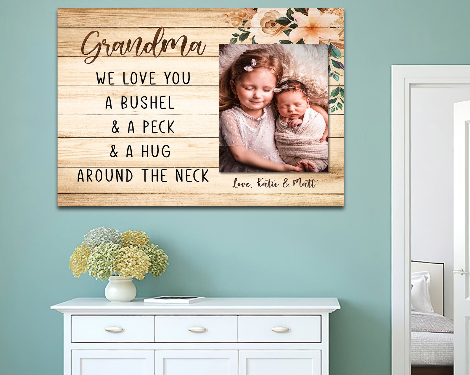 Personalized Grandma Appreciation Canvas Custom Grandma And Etsy