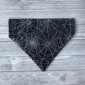 Halloween Spider Webs Dog Collar Bandana