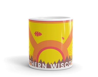 Taza de café del norte de Wisconsin 11oz.