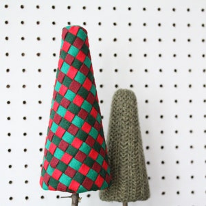 Felt Weave Tree | Red + Green | Christmas Decor | Home Decor | 10&quot; Cone | Ready to Ship