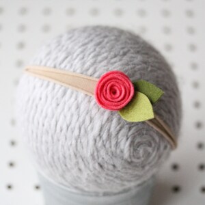 Felt Flower Headband | Nylon | Baby | Strawberry