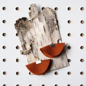Felt Earrings | Skirt Shape | Felt | Burnt Orange