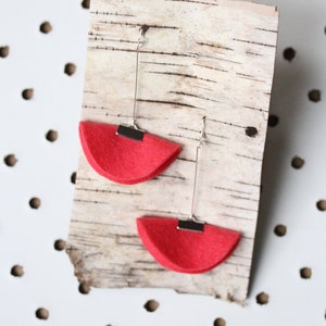 Felt Earrings | Skirt Shape | Felt | Strawberry