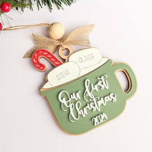 Our First Christmas Together Ornament, First Christmas Engaged Ornament, First Christmas as Mr and Mrs, 1st Christmas Married Ornament