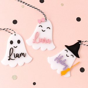 Halloween Basket Tag, Halloween Tag, Creepy Cute, Boo Basket Tag, Pastel Halloween, Halloween Trick or Treat Bag, Personalized Tag