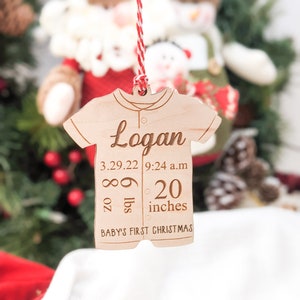 Babys First Christmas Ornament Personalized, My First Christmas Ornament,  Baby Name Christmas Ornament, 1st Christmas Keepsake