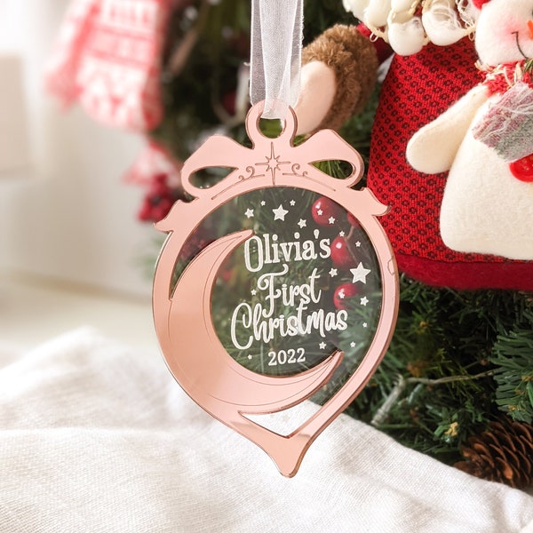 My First Christmas Ornament, Babys First Christmas Ornament Personalized, Baby Name Christmas Ornament, New Baby Girl Gift