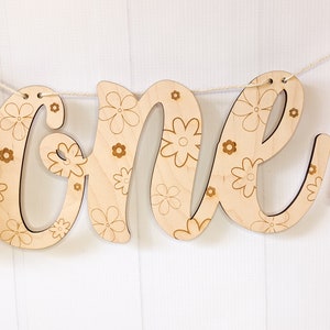High Chair Banner 1st Birthday, Groovy One Birthday, Retro Daisy ...