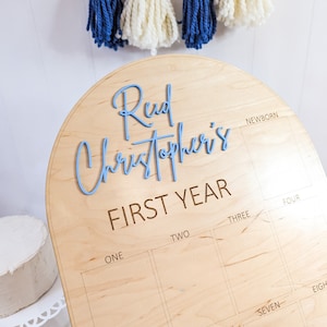My First Year Photo Board, 1st Birthday Board, Baby Boy 1st Birthday Decorations, Gifts for One Year Old Girl