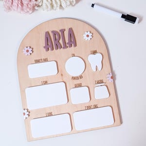 Personalized Baby Milestone Board: Engraved Wooden Photo Prop