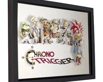 Chrono Trigger 3D Shadow Box: Handmade Retro Game Wall Art