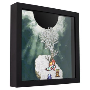 Chrono Trigger Death Peak Shadow Box – Handmade Retro Game Wall Art