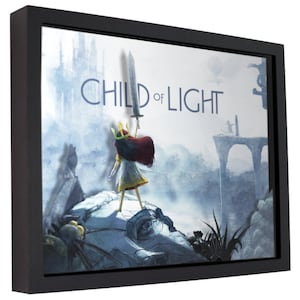 Child of Light - 3D Shadow Box for Gamers | Handmade Wall Art | Unique Gaming Gift | Retro Video Game Decor | Gaming Room | Modern Classic