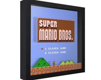 Super Mario Bros. 3D Shadow Box: Retro Gaming Wall Art