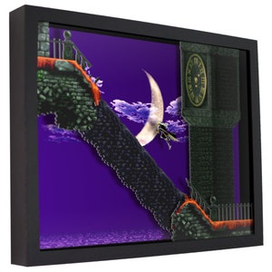 Castlevania Shadow Box: Alucard&#39;s Leap, Retro Gaming Wall Art