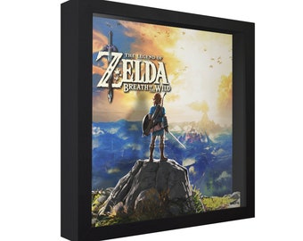 The Legend of Zelda: Breath of the Wild - 3D Shadow Box for Gamers | Handmade Wall Art | Unique Gaming Gift | Retro Video Game Decor