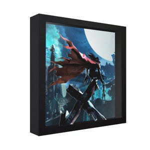 Final Fantasy VII Vincent Shadow Box: Handmade 3D Gamer Wall Art