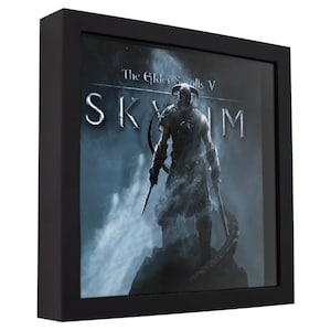 Skyrim 3D Shadow Box: Handmade Retro Video Game Wall Art
