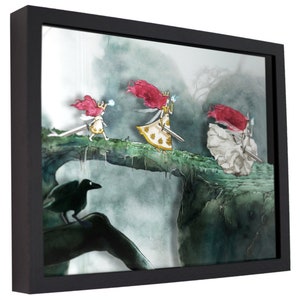 Child of Light (Concept Art) - 3D Shadow Box for Gamers | Handmade Wall Art | Unique Gaming Gift | Retro Video Game Decor | Gaming Room