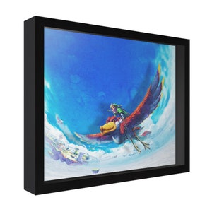 The Legend of Zelda: Skyward Sword - 3D Shadow Box for Gamers | Handmade Wall Art | Unique Gaming Gift | Retro Video Game Decor | Game Room