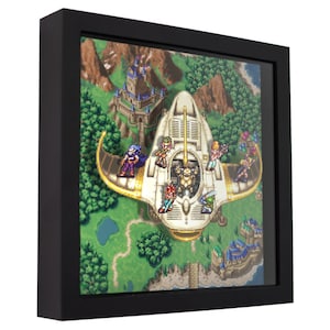 Chrono Trigger (Epoch) - 3D Shadow Box for Gamers | Handmade Wall Art | Unique Gaming Gift | Retro Video Game Decor | Gaming Room