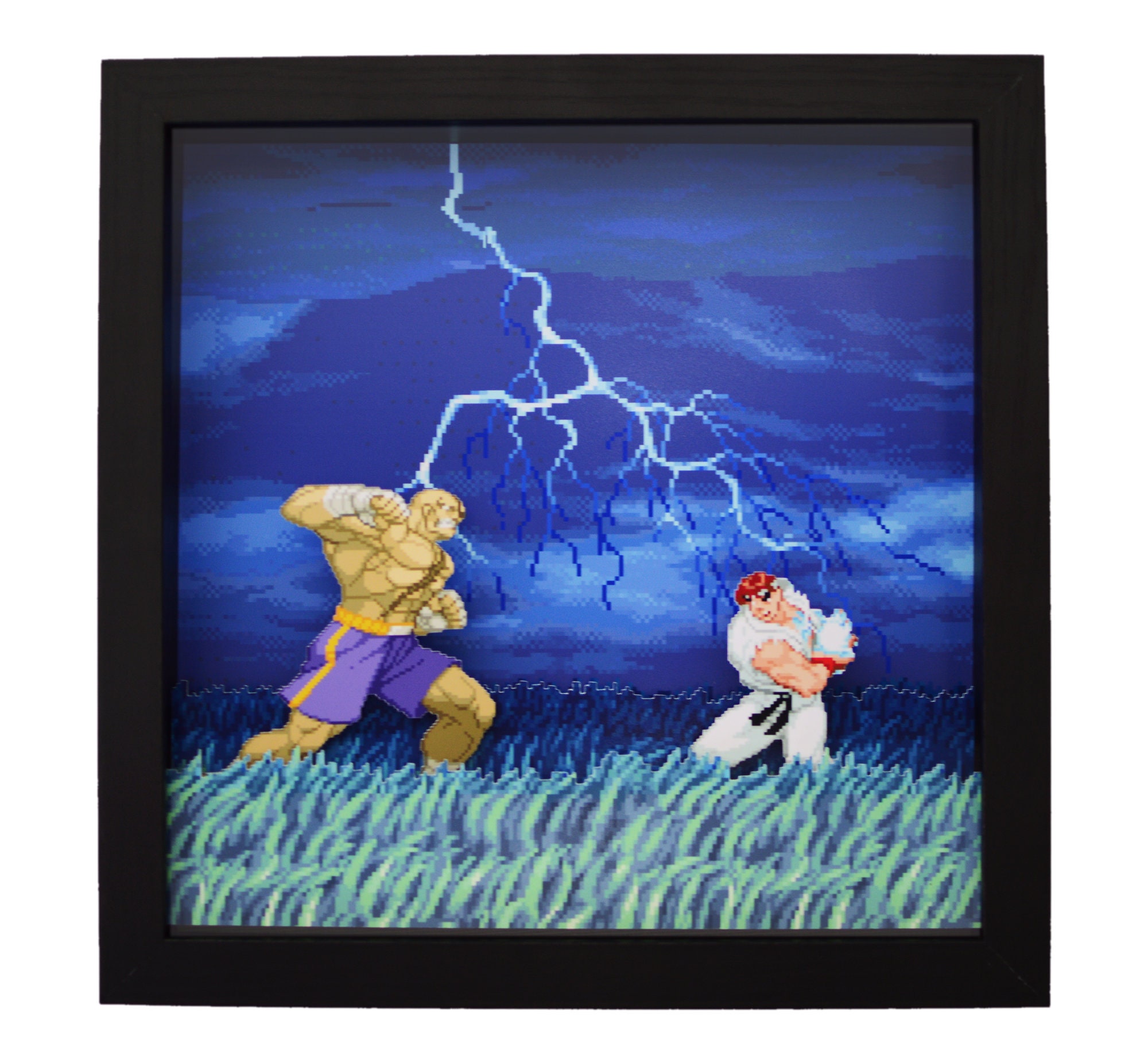 （当時物）BENGUS／　直筆サイン／STREET FIGHTERⅡ／SAGAT Street Fighter Alpha 2 Shadow Box: Ryu Vs Sagat Handmade Gamer
