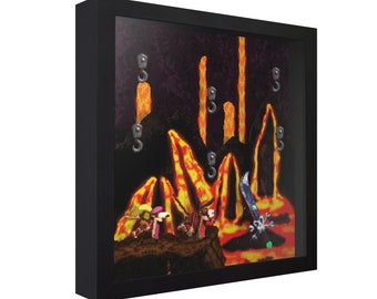 Donkey Kong Country 2 (Kleever Boss Battle) - 3D Shadow Box for Gamers | Handmade Wall Art | Unique Gaming Gift | Retro Video Game Decor