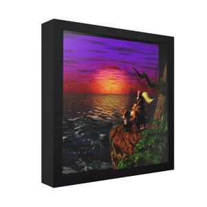 Donkey Kong Country 2 (Sunset Ending) - 3D Shadow Box for Gamers | Handmade Wall Art | Unique Gaming Gift | Retro Video Game Decor