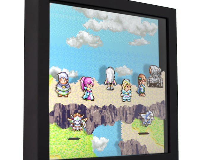 Shining Force - 3D Shadow Box for Gamers | Handmade Wall Art | Unique Gaming Gift | Retro Video Game Decor | Gaming Room | Classic Games