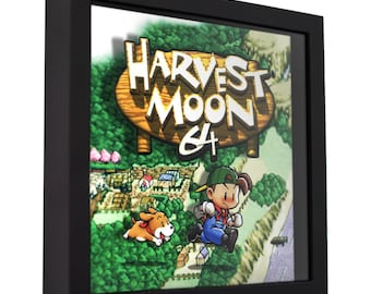 Harvest Moon 64 Shadow Box: Handmade 3D Retro Gaming Art