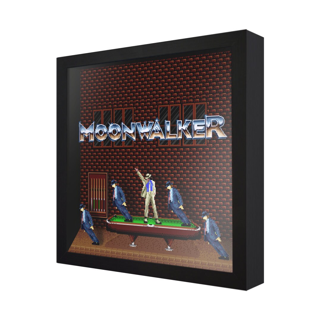 Michael Jackson's Moonwalker 3D Shadow Box: Retro Gaming Wall Art
