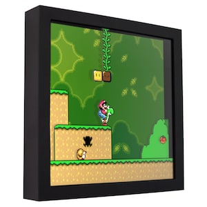 Super Mario World Monty Mole 3D Shadow Box: Retro Gaming Wall Art