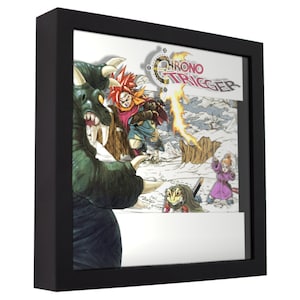 Chrono Trigger (Cover Art) - 3D Shadow Box for Gamers | Handmade Wall Art | Unique Gaming Gift | Retro Video Game Decor | Gaming Room