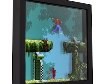 Handmade 3D Gaming Shadow Box: Retro Video Game Wall Art