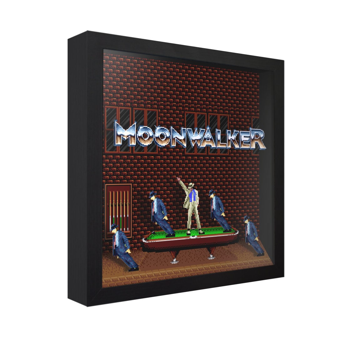 Michael Jackson's Moonwalker 3D Shadow Box: Retro Gaming Wall Art