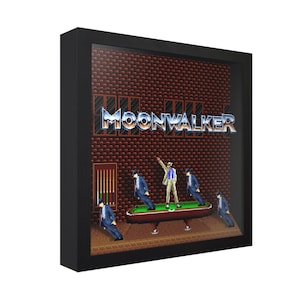 Michael Jackson&#39;s Moonwalker 3D Shadow Box: Retro Gaming Wall Art