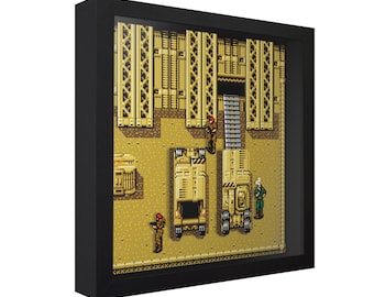 Metal Gear 2: Solid Snake 3D Shadow Box - Handmade Retro Gaming Wall Art
