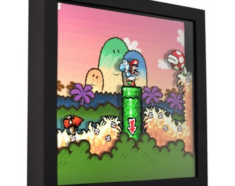Cornice 3D Shadow Box E.T. L'extra-terrestre | 9x9 Pollici | Film Art Collezione