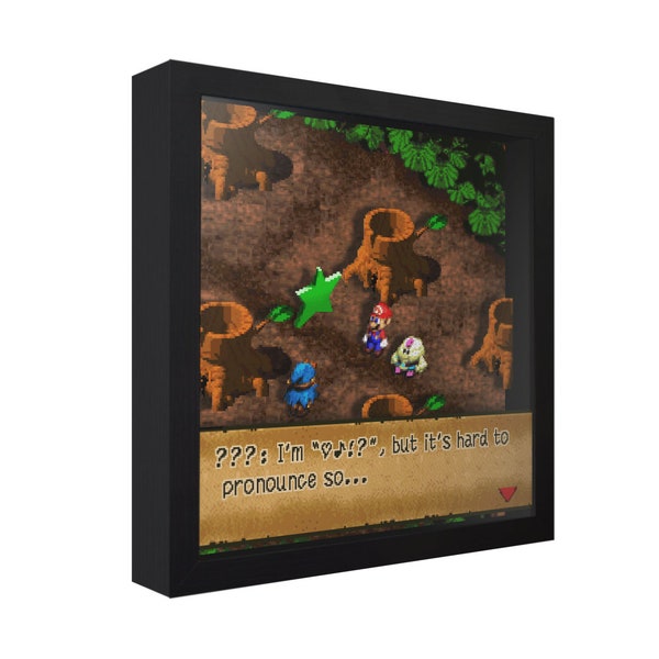 Super Mario RPG (Geno's Real Name) - 3D Shadow Box for Gamers | Handmade Wall Art | Unique Gaming Gift | Retro Video Game Decor
