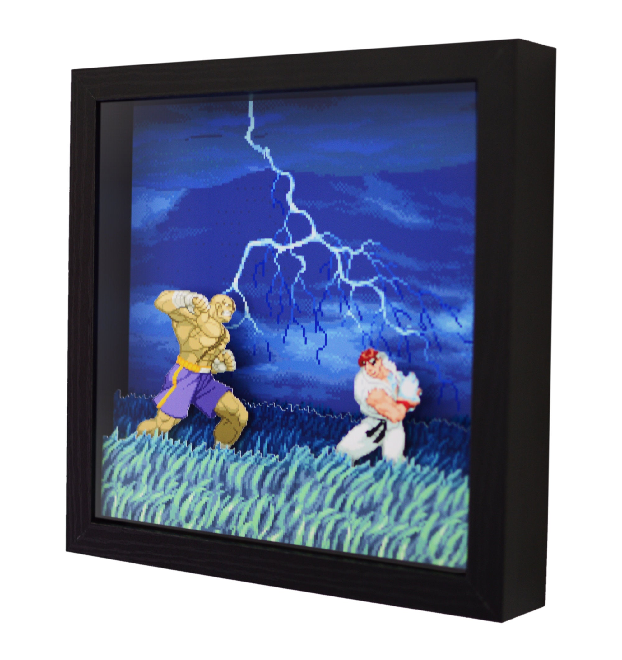 Street Fighter Alpha 2 ryu Vs. Sagat 3D Shadow Box for 