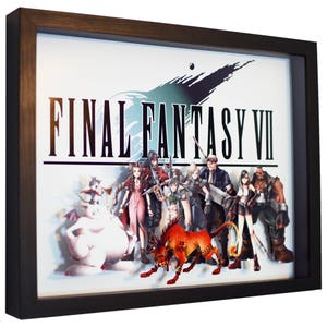 Final Fantasy VII 3D Shadow Box: Handmade Retro Gaming Wall Art