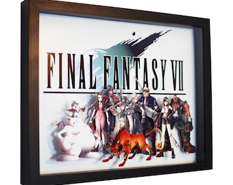 Final Fantasy VII 3D Shadow Box: Handmade Retro Gaming Wall Art