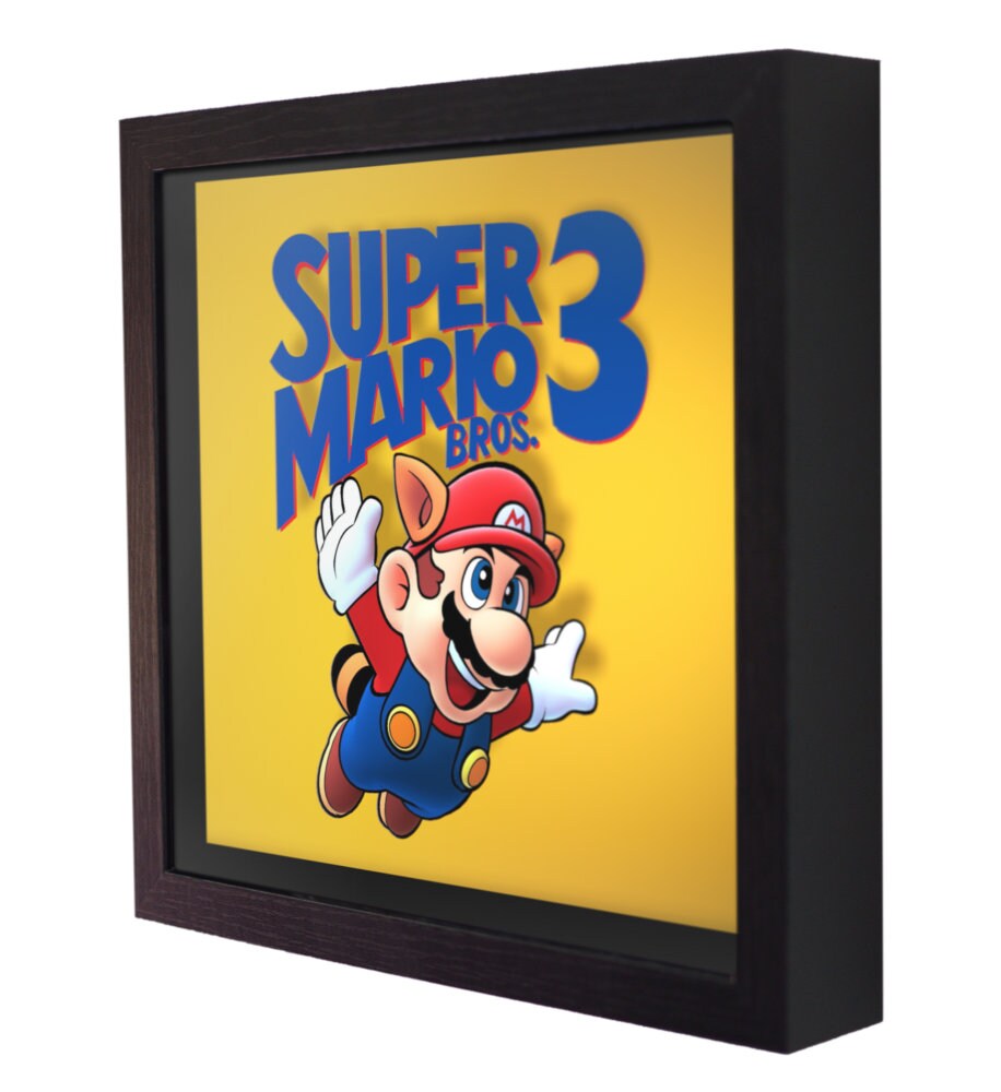 Super Mario Bros. 3 p-wing Mario 3D Shadow Box for Gamers -  Sweden