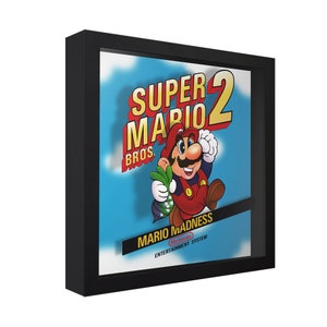 Super Mario Bros. 2 Shadow Box: Handmade Retro Gaming Wall Art