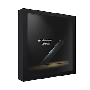 Final Fantasy VII Shadow Box: Buster Sword 3D Gamer Wall Art