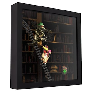 Donkey Kong Country 2 (Haunted Hall) - 3D Shadow Box for Gamers | Handmade Wall Art | Unique Gaming Gift | Retro Video Game Decor | Classic