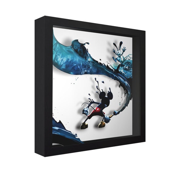 Epic Mickey Shadow Box - Handmade 3D Gamer Wall Art - Etsy