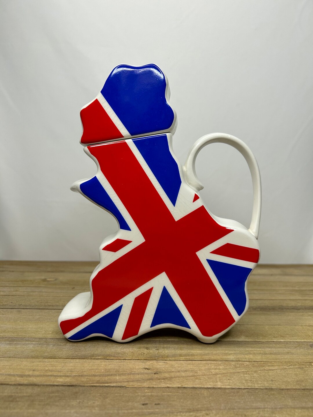 Vintage Paul Cardew Union Jack Teapot Great Britain Flag Etsy